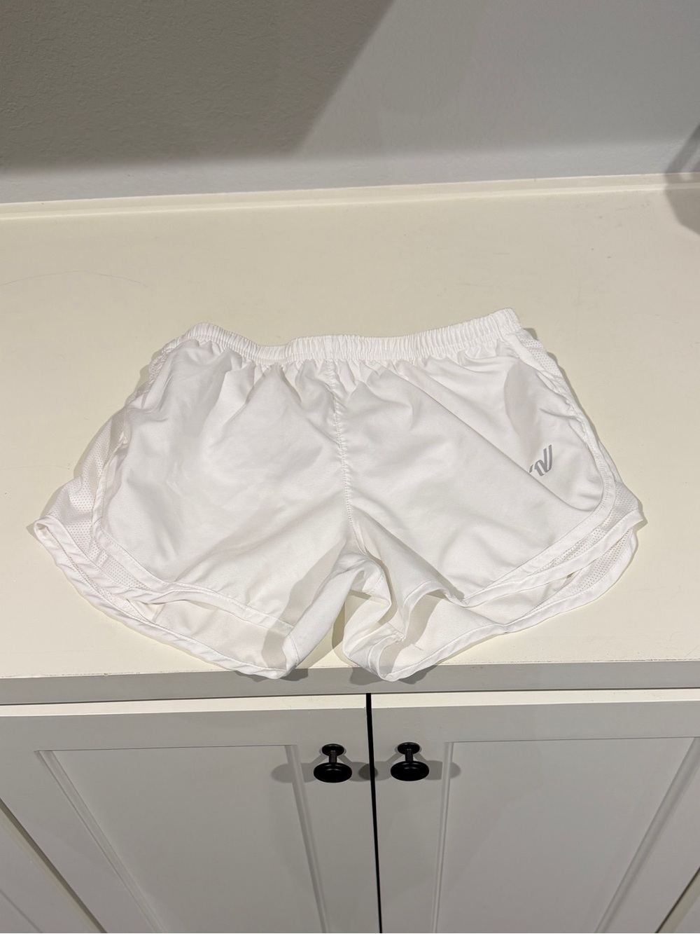 Varsity White Women's Athletic Running Shorts